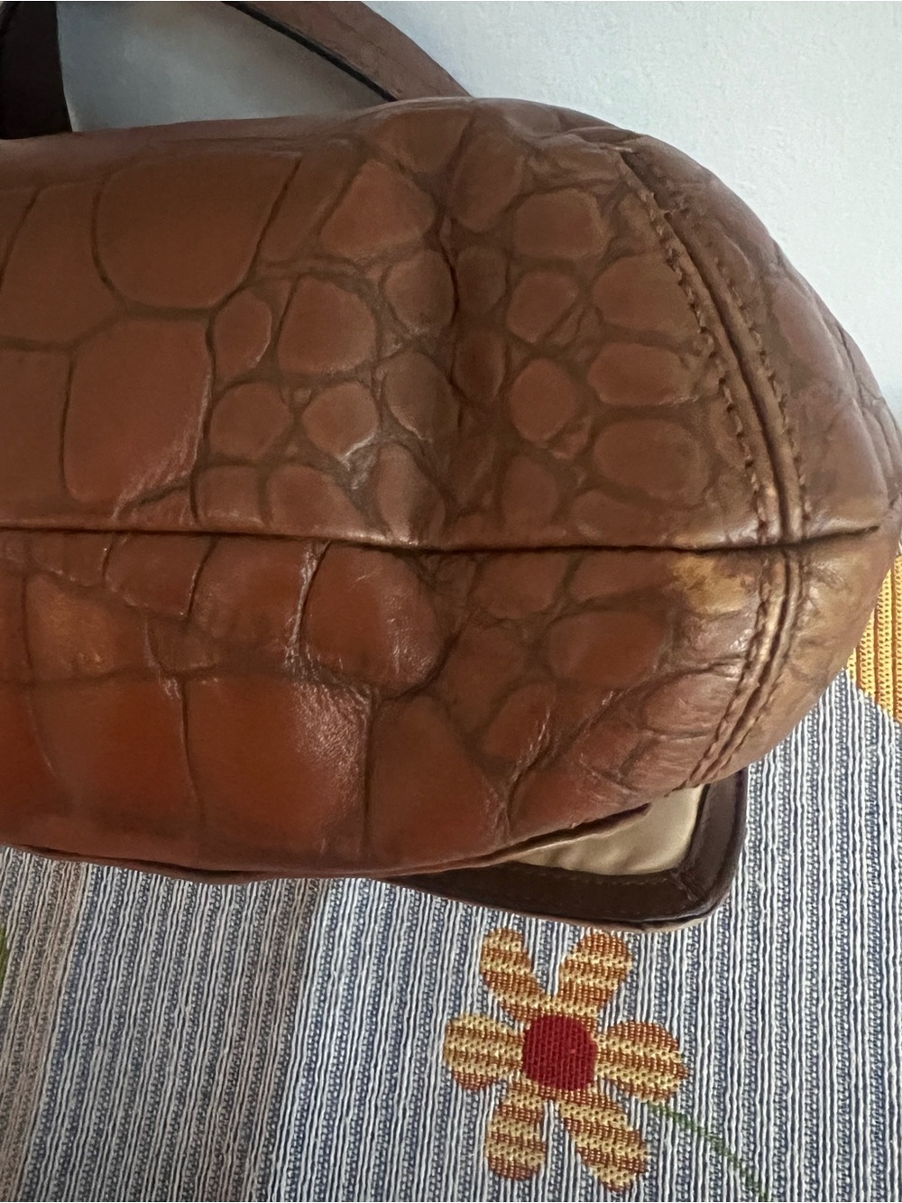 Coach Signature Ashley Shoulder Bag Brown Leather Purse Handbag F17646 - Picture 11 of 14